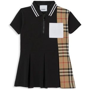 Little Girl's MIni Serena Vintage-Check Panel Polo Shirt Dress
